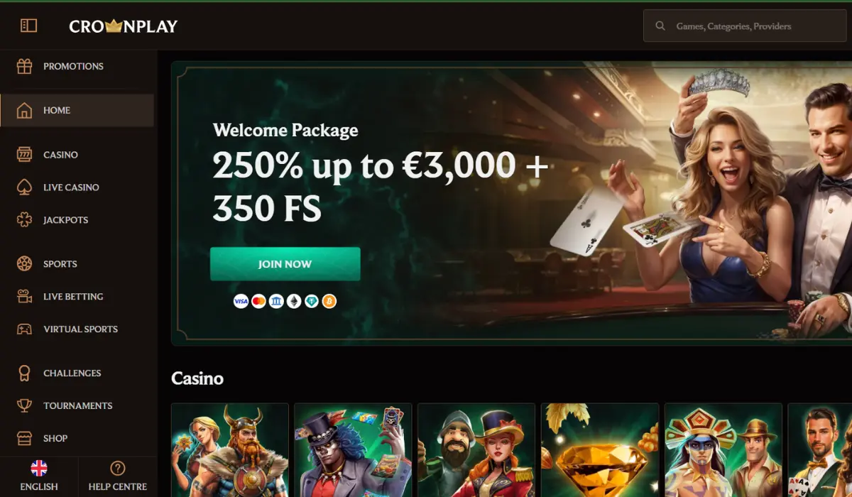 Crown Play Bonus page