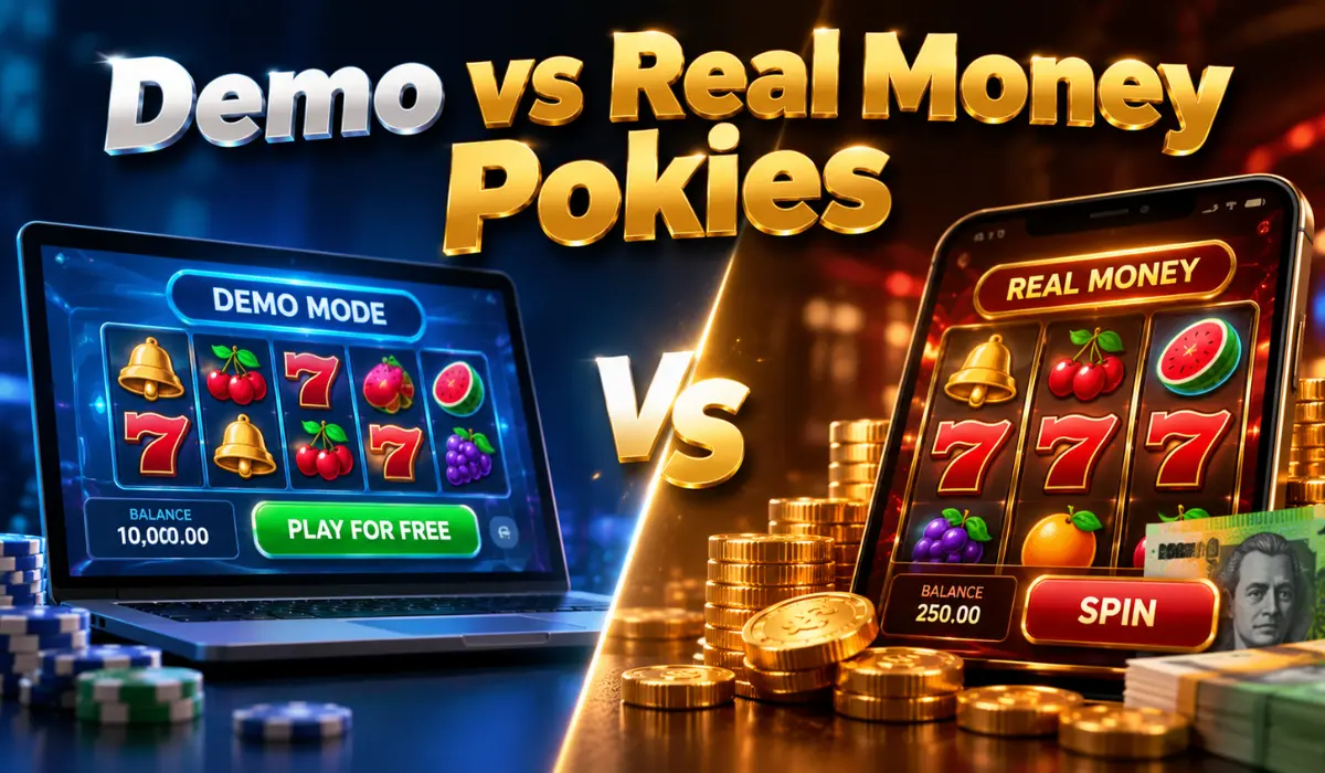 Demo vs Real Money Pokies