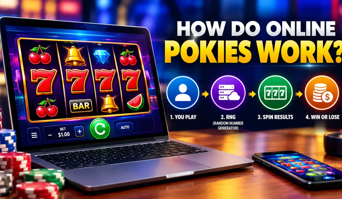 How do online pokies work
