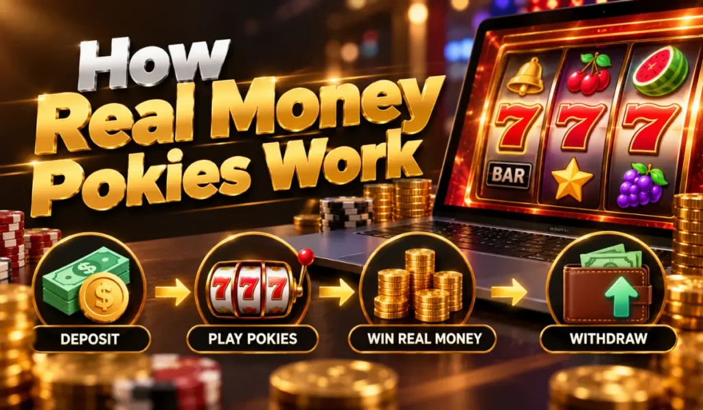 How Real Money Pokies Work: Bets, RTP, Winnings and Withdrawals Explained