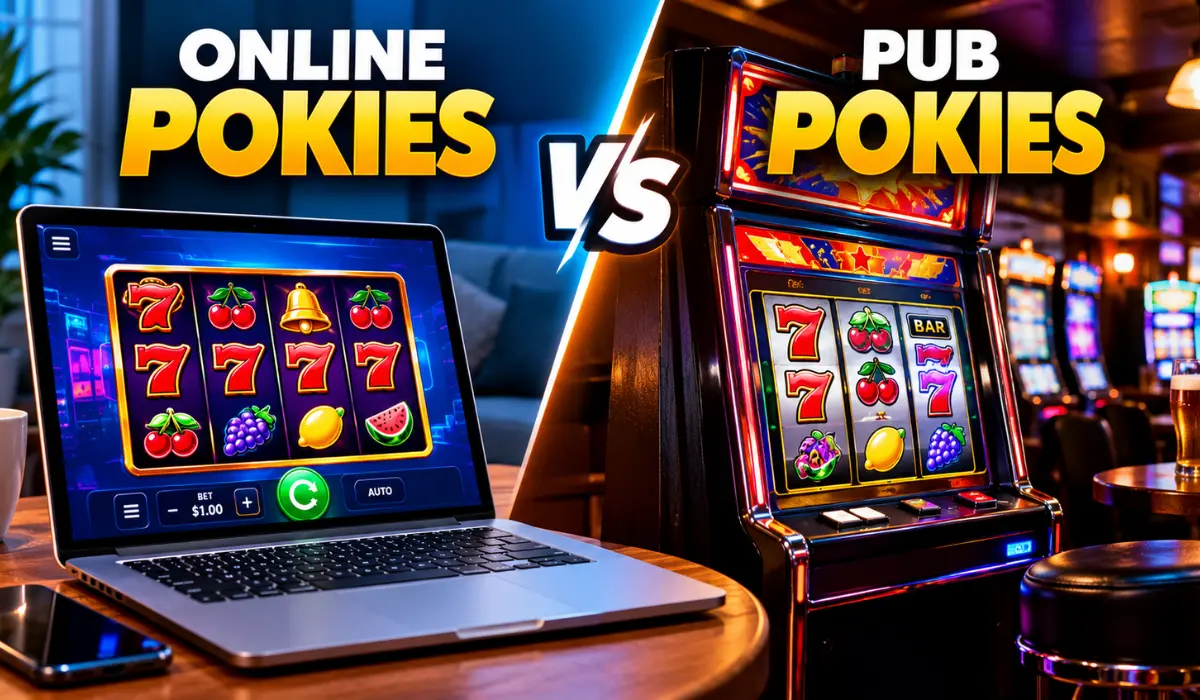 Online Pokies vs Pub Pokies key diff